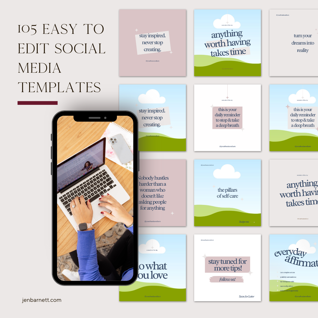 105 Ready to Use Social Media Quotes | CANVA Templates