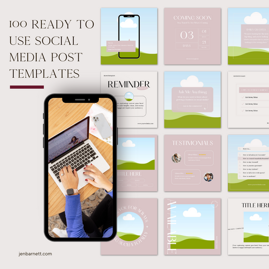 100 Ready to Use Social Media POSTS | CANVA Templates