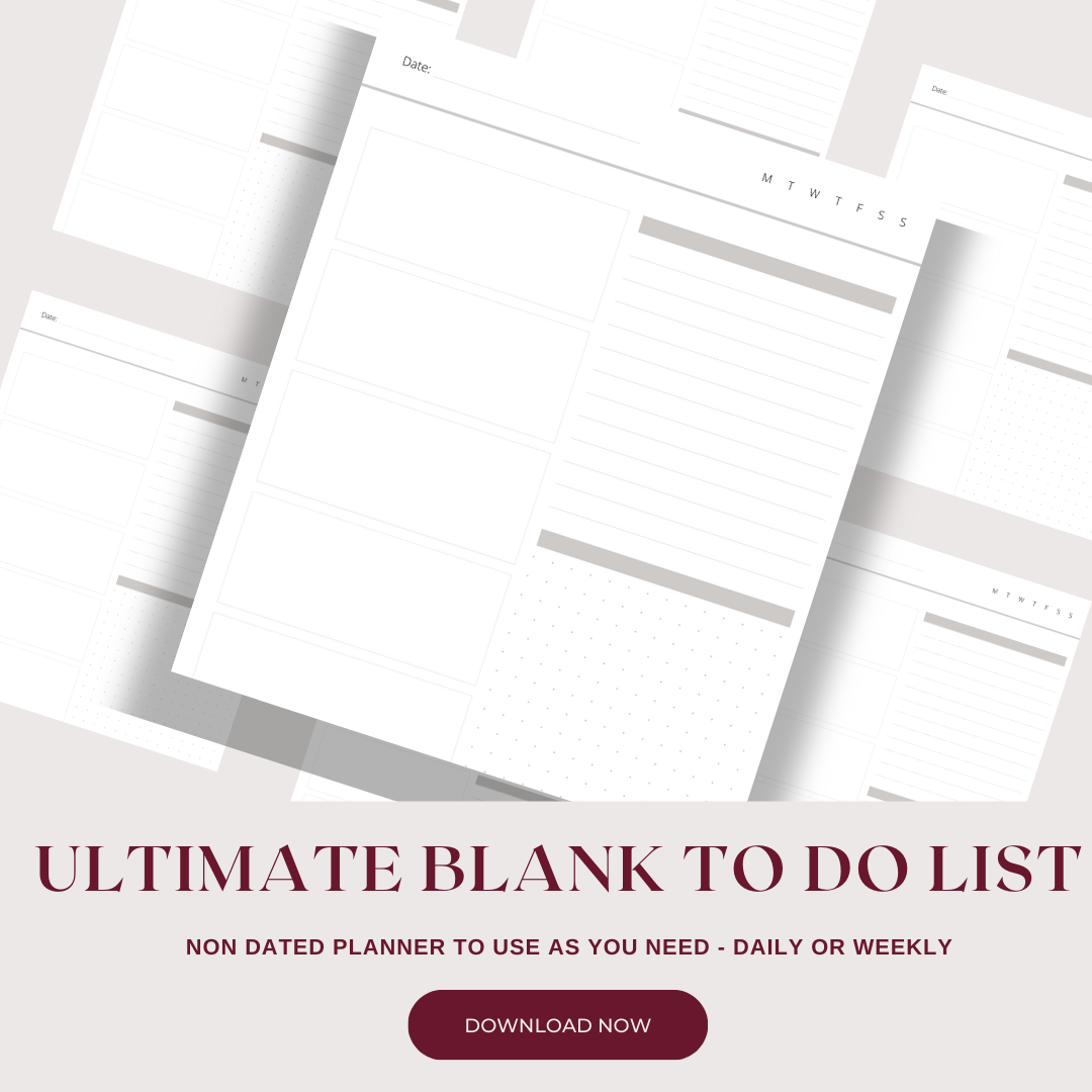 Ultimate Blank Planner | Weekly Planner or Daily Planner | Printable